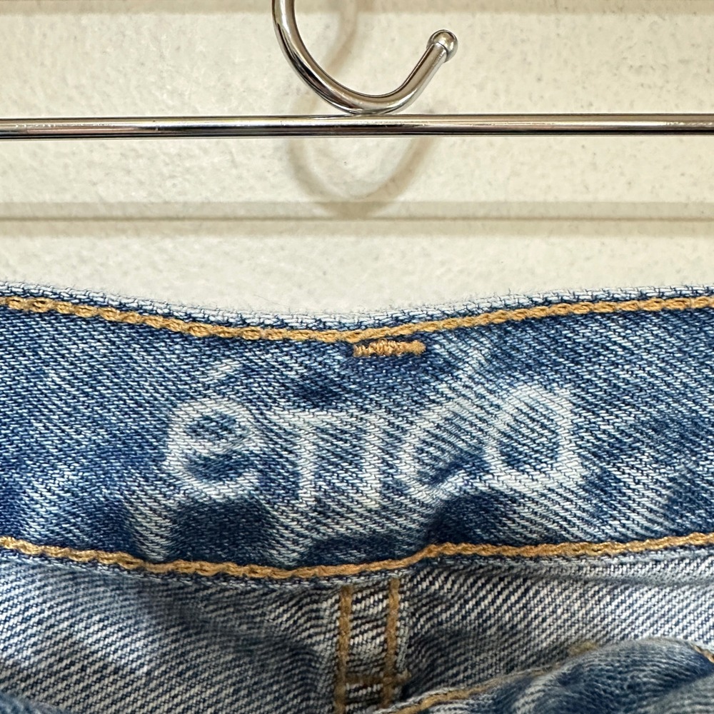 Etica Ingrid Side Slit Denim Maxi Skirt Womens 28 Light Blue Jean Organic Cotton - Picture 7 of 10